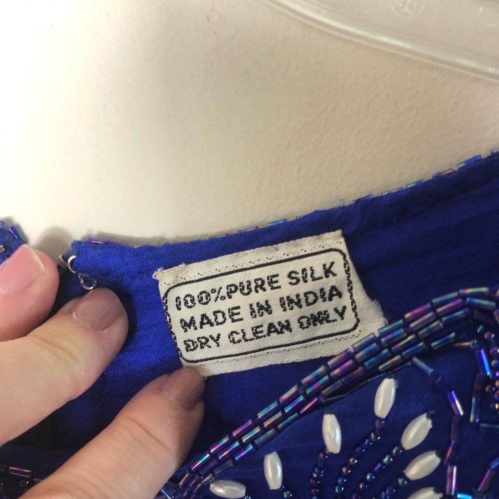 Scala Sequined Vintage Top With Should Pads. - image 2